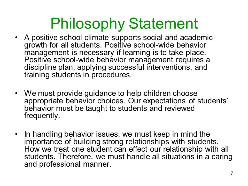 How to Write a Classroom Management Philosophy